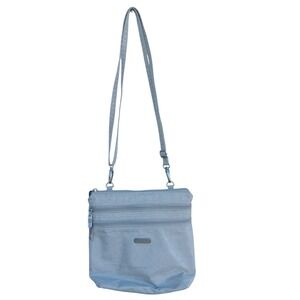 Baggallini Crossbody Purse, Silver, Pockets, 8"‎ x 9" x 2.5"